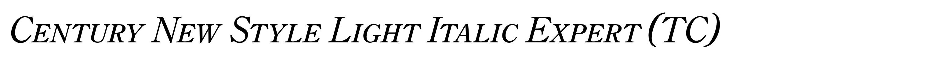 Century New Style Light Italic Expert (TC)